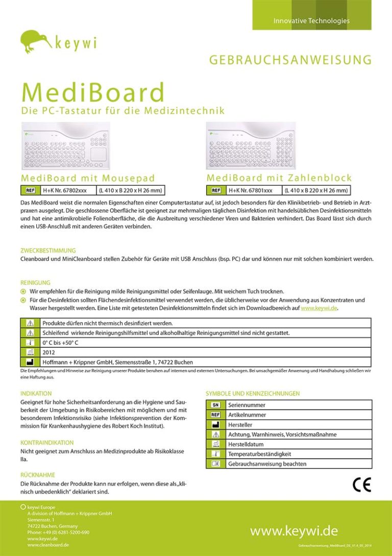 Gebrauchsanweisung MediBoar