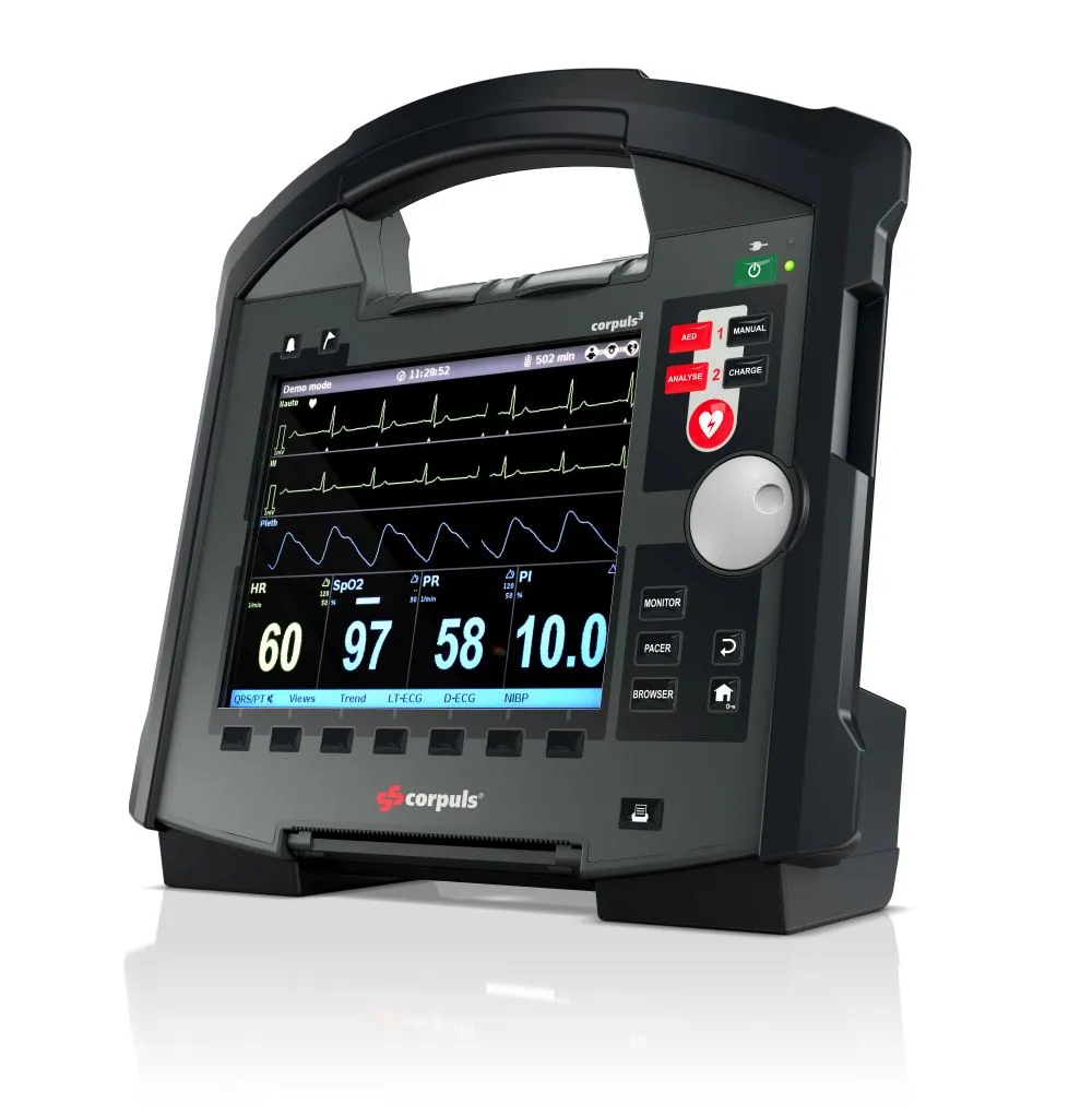 Hoffmann + Krippner - Folientastatur im corpuls3t patientenmonitor