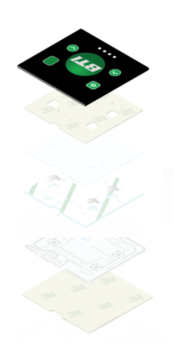 Aufbau Folientastatur