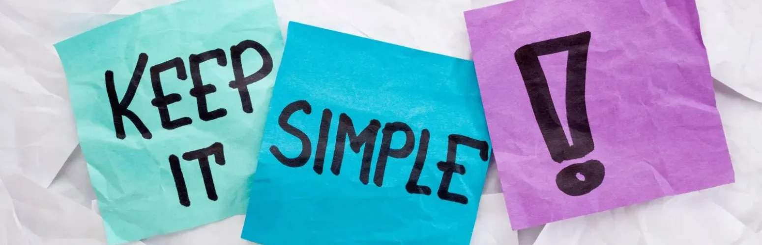 post its mit keep it simple beschriftet